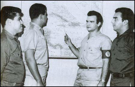 Manuel Artime and Rafael Quintero (far right) in 1964.